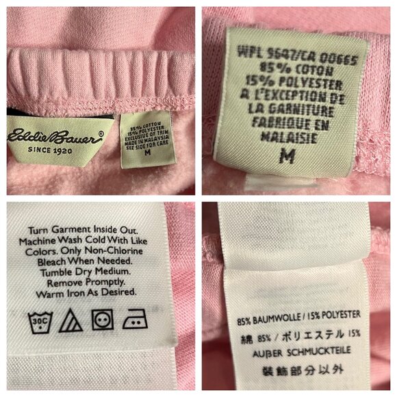 Eddie Bauer Women Medium Pink & Yellow Cotton Blend Sweatpants small flaws - Picture 8 of 16